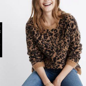 Madewell Crewneck Leopard Sweater